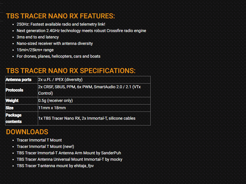 2026 TBS TRACER NANO RX - FPV - Tbs Fpv Tracer ulasan dan harga